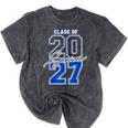 Class Of 2027 Senior 2027 Graduation Mineral Wash Tshirts Mineral Black