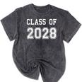 Class Of 2028 Graduation School Grad 2028 Graduate Mineral Wash Tshirts Mineral Black