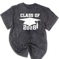 Class Of 2028 T-Shirt School Graduation Pride Tee Mineral Wash Tshirts Mineral Black