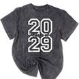 Class Of 2029 Graduating School Class Of 2029 Graduation Mineral Wash Tshirts Mineral Black