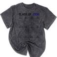 Class Of 2030 Graduation T-Shirt With Space For Handprints Mineral Wash Tshirts Mineral Black