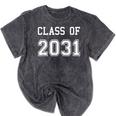 Class Of 2031 Shirt Graduation School Future Graduate Mineral Wash Tshirts Mineral Black