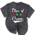 Class Of 2032 Kindergarten Back To School Graduation Mineral Wash Tshirts Mineral Black