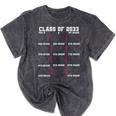 Class Of 2033 Graduation With Space For Hand Prints Mineral Wash Tshirts Mineral Black