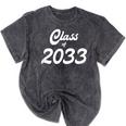 Class Of 2033 Shirt Graduation Him Her Senior Class Mineral Wash Tshirts Mineral Black