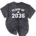 Class Of 2036 Grow With Me First Day Of School Graduation Mineral Wash Tshirts Mineral Black