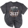 Class Of 2037 Graduation Mineral Wash Tshirts Mineral Black