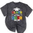 Class Of 2038 First Day Of School & Graduation 2038 Mineral Wash Tshirts Mineral Black