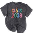 Class Of 2038 Pre K Graduate Preschool Graduation Mineral Wash Tshirts Mineral Black