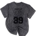 Class Of 2039 Blue Graduation Senior Student Tee Mineral Wash Tshirts Mineral Black