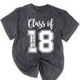 Class Of Two Thousand 18 Shirt Graduation T-Shirt Mineral Wash Tshirts Mineral Black