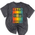 Classic Retro Gaming Nostalgia Mineral Wash Tshirts Mineral Black