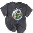 Clownfish Anemonefish Bubbles Water Frutiger Aero Y2K Style Mineral Wash Tshirts Mineral Black Clownfish Anemonefish Bubbles Water Frutiger Aero Y2K Style Mineral Wash Tshirts Mineral Black