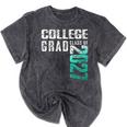 College Grad Class Of 2027 Graduation Mineral Wash Tshirts Mineral Black