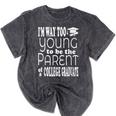 College Graduate Mom Dad Quote Graduation Party Mineral Wash Tshirts Mineral Black