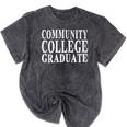 Community College Graduate- Makes a Great Graduation Mineral Wash Tshirts Mineral Black