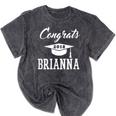Congrats 2018 Brianna College High School Graduation T-Shir Mineral Wash Tshirts Mineral Black