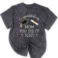 Congratulations Mom You Did It Mom Graduation 2026 Mineral Wash Tshirts Mineral Black