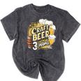 Craft Beer Lover Introverted & Hoppy Mineral Wash Tshirts Mineral Black