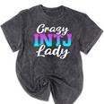 Crazy INTJ Lady Introvert Personality Mineral Wash Tshirts Mineral Black Crazy INTJ Lady Introvert Personality Mineral Wash Tshirts Mineral Black