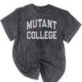 Crazy Stay Away From Me MUTANT COLLEGE Introvert AntiSocial Mineral Wash Tshirts Mineral Black