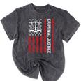 Criminal Justice Major College Student Graduate Graduation Premium Mineral Wash Tshirts Mineral Black