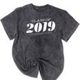 Cute Class Of 2019 Distressed Senior Graduation 2019 Mineral Wash Tshirts Mineral Black