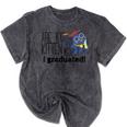 Cute Graduation Cat Masters High School T-Shirt For Men Women Kids Mineral Wash Tshirts Mineral Black