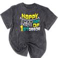 Cute Happy Last Day Of 1st Grade Shirt Kids Graduation Mineral Wash Tshirts Mineral Black