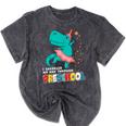Cute Magical Ballerina Dino Unicorn Preschool Graduation Mineral Wash Tshirts Mineral Black