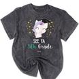 Cute Unicorn See Ya 5th Grade Graduation Shirt Mineral Wash Tshirts Mineral Black