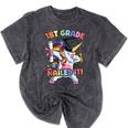 Dabbing 1st Grade Unicorn Graduation Class Of 2021 Nailed It Mineral Wash Tshirts Mineral Black