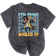 Dabbing Graduation Boy 5th Grade Nailed It Class Of 2025 Mineral Wash Tshirts Mineral Black