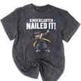 Dabbing Graduation Class Of 2025 Boy Kindergarten Nailed It Mineral Wash Tshirts Mineral Black