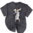 Dabbing Graduation Class Of 2025 Woman Graduation Mineral Wash Tshirts Mineral Black