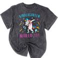Dabbing Kindergarten Unicorn Graduation Class 2021 Nailed It Mineral Wash Tshirts Mineral Black