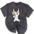 Dabbing Unicorn Graduation Class Of 2019 Women Mineral Wash Tshirts Mineral Black