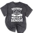 Dad Of a 2018 Senior Graduation Mineral Wash Tshirts Mineral Black