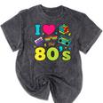 Dad I Love The 80's Retro 80s Nostalgia For Dad Mineral Wash Tshirts Mineral Black