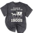 Dad Please Be Patient With Me I'm From The 1900s Vintage Premium Tri-Blend Mineral Wash Tshirts Mineral Black