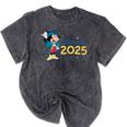 Disney Mickey Mouse Cap & Gown '25 Graduation Class Of 2025 Premium Tri-Blend Mineral Wash Tshirts Mineral Black