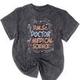 DMSc Doctor Of Medical Science Doctorate Graduation Raglan Baseball Tee Mineral Wash Tshirts Mineral Black
