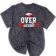 Doctor Of Education Over Educated EdD Doctorate Graduation Mineral Wash Tshirts Mineral Black