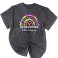 Doctor Of Physical Therapy Therapist DPT Graduation Rainbow Mineral Wash Tshirts Mineral Black