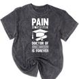 Doctorate Is Forever- Graduation Achievement DBA Doctorate Mineral Wash Tshirts Mineral Black