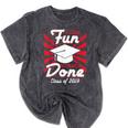 Im Done Graduating Class Of 2019 School Graduation T Shirt Mineral Wash Tshirts Mineral Black