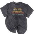 Don't Come To My House Unannounced Introvert Introverted Mineral Wash Tshirts Mineral Black