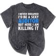 Never Dreamed I'd Be a Sexy Auditor Graduation Mineral Wash Tshirts Mineral Black