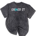 EaRNed It Shirt Nurse Nursing School Graduation RN Mineral Wash Tshirts Mineral Black