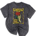 Elder Emo Club Emo Gothic Music Nostalgia Mineral Wash Tshirts Mineral Black
